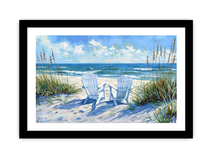 Serene Beach framed Print