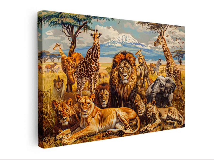 Three Lions canvas Print