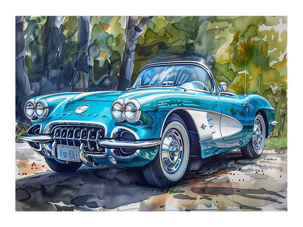 Chevrolet Corvette C1 1960 Painting Art Print