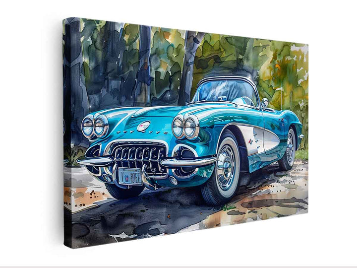 Chevrolet Corvette C1 1960 Painting canvas Print