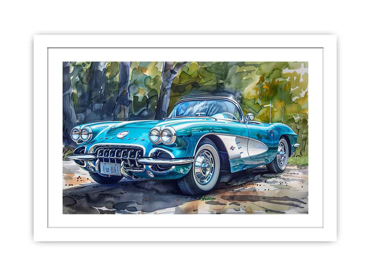 Chevrolet Corvette C1 1960 Painting framed Print