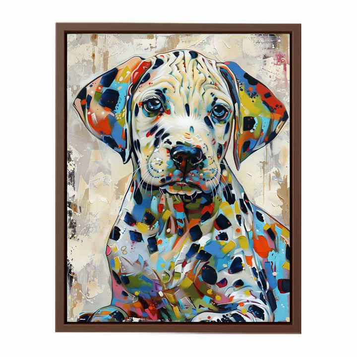 Colorful Dalmatian Puppy Dog Painting Painting