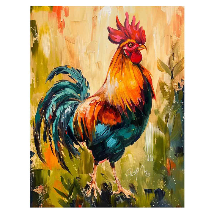 Cock Painitng  Art Print