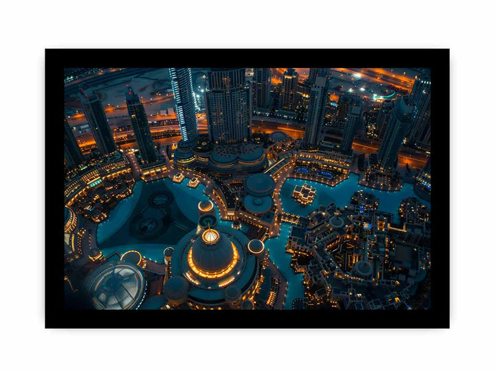 Dubai Highrise Painitng framed Print