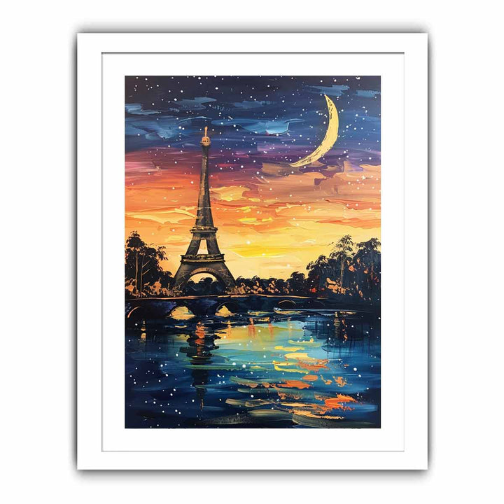 Eiffel Tower Painting framed Print