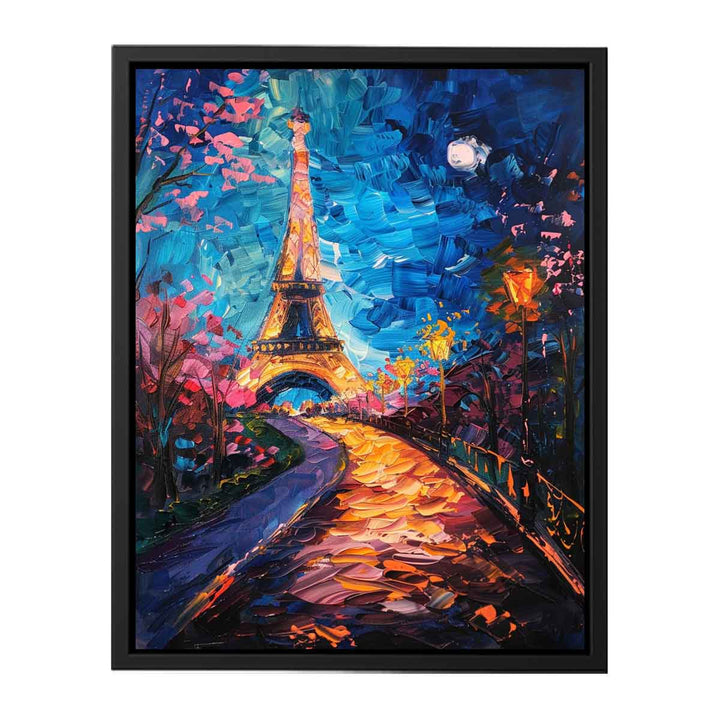 Eiffel Tower Painting canvas Print