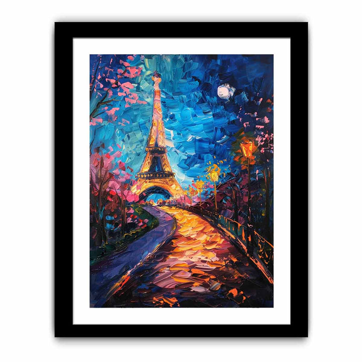 Eiffel Tower Painting framed Print