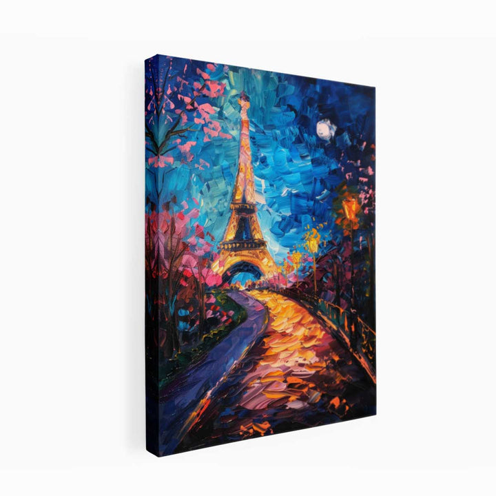 Eiffel Tower Painting canvas Print