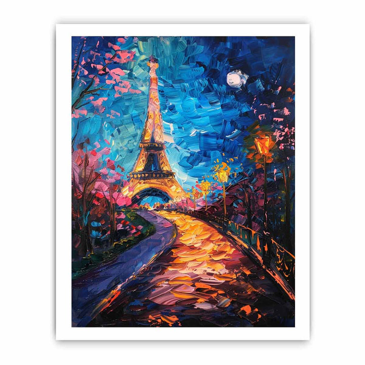 Eiffel Tower Painting framed Print