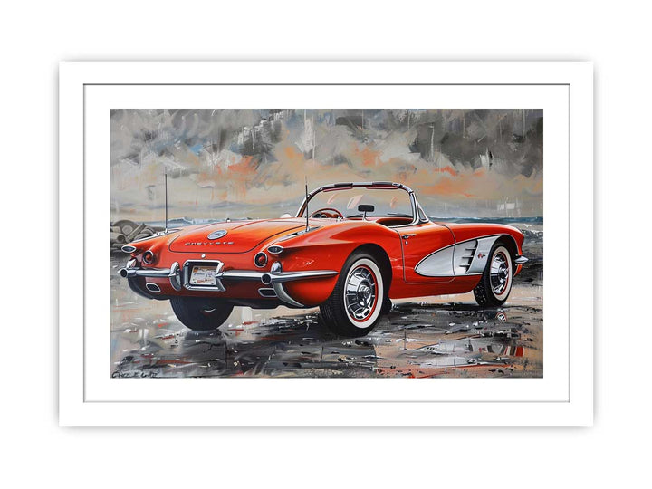 Chevrolet Corvette Painting framed Print