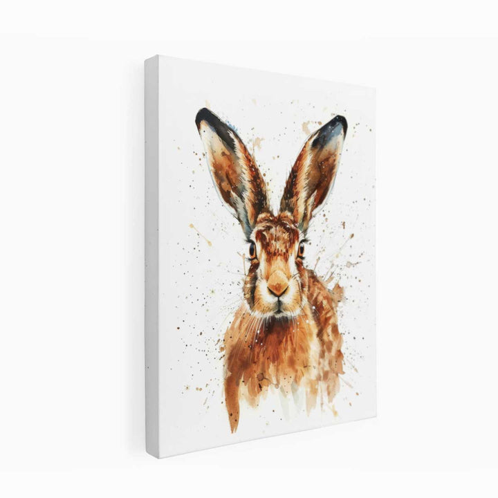 Hare Painting Watercolor.Canvas print, framed print & art print .canvas Print