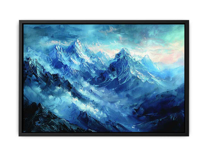 Himalayas Snow Painting canvas Print