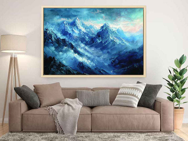 Blue Mountain Painting Art Print