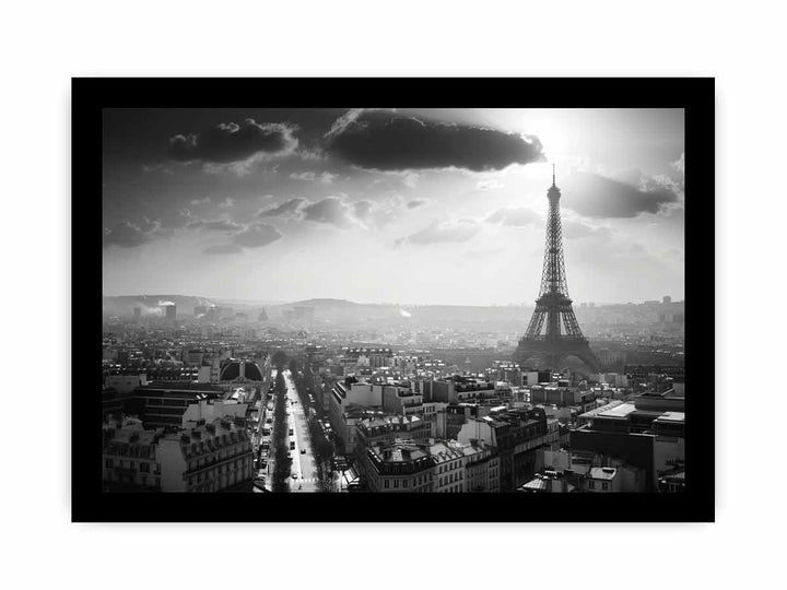 Paris  Black & White framed Print