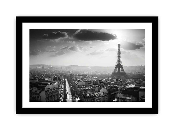 Paris  Black & White framed Print