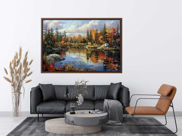 Pine River Reflection Art Print