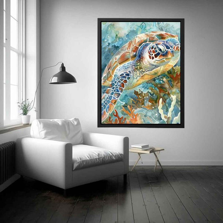 Turtle Watercolor Painting Art Print