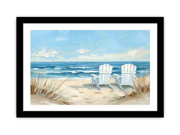 Sea Side Sitting framed Print