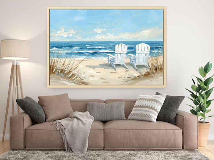 Sea Side Sitting  Art Print