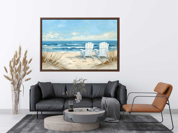 Sea Side Sitting  Art Print