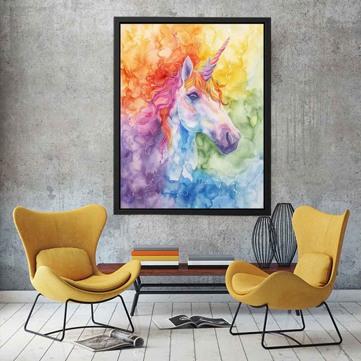 Unicorn Watercolor Painting Art Print