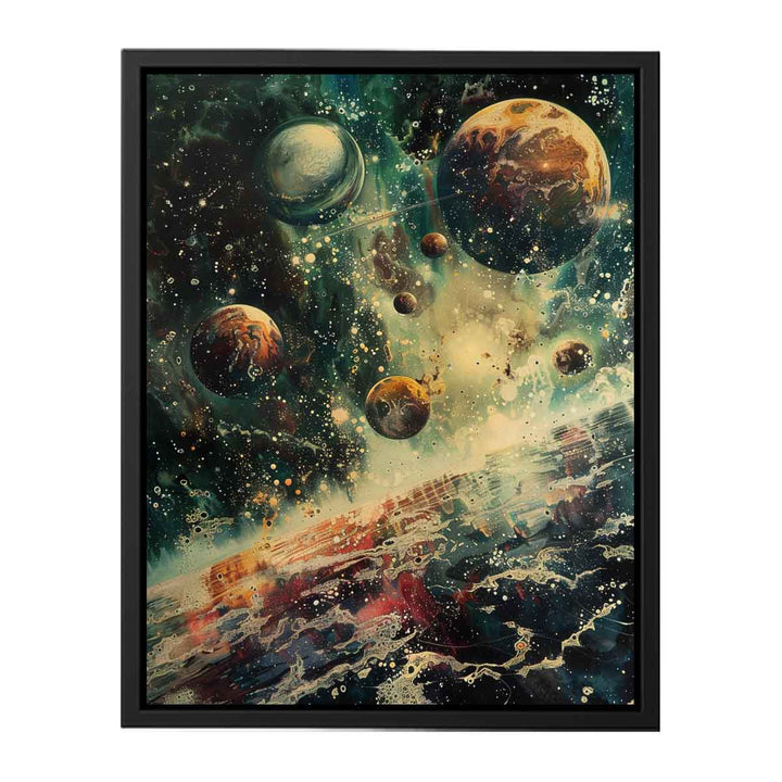 Cosmic Crowd Of Planets canvas Print