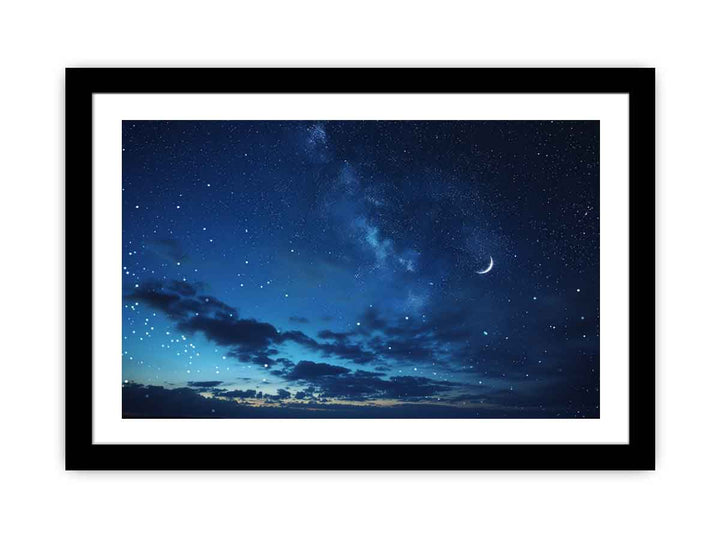 Blue Glaxy  framed Print