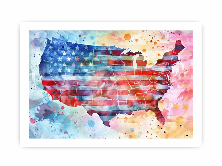 America Art framed Print