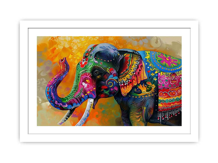 Colorful Elephant Streched canvas