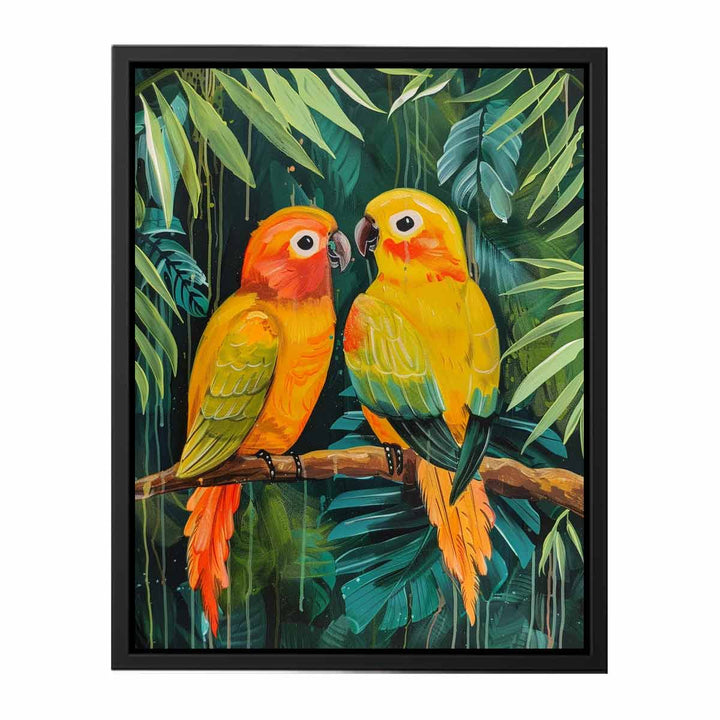 Parrot Love Birds  Painting