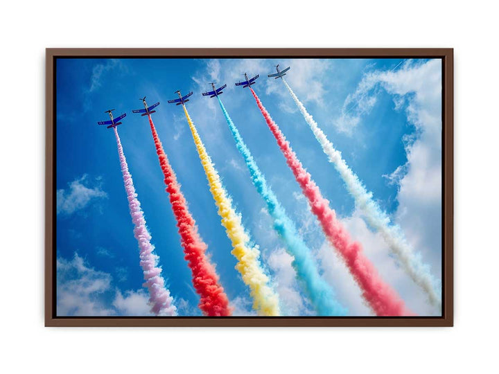 Flying Planes Rainbow  Poster