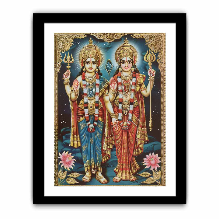 Vishnu & Lakshmi Poster  Art Print