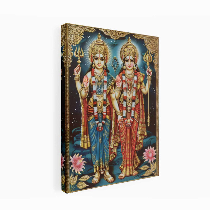 Vishnu & Lakshmi Poster Canvas Print