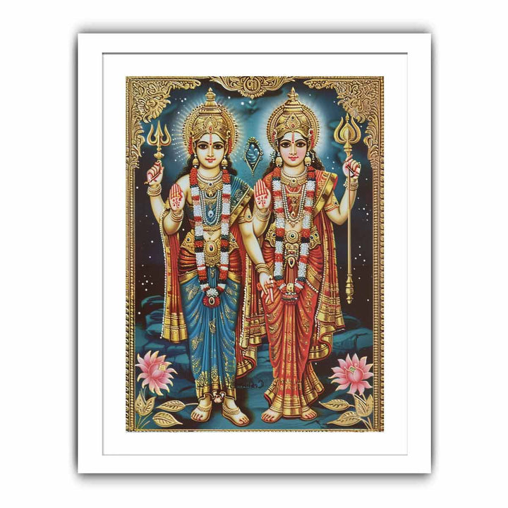 Vishnu & Lakshmi Poster Streched canvas