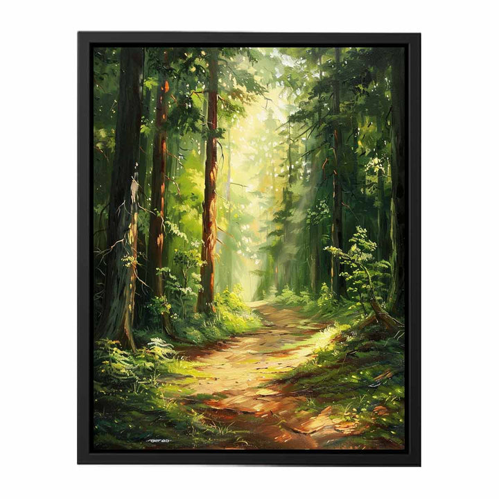 Forest Trees Path  Painting