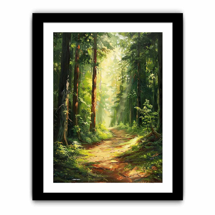 Forest Trees Path  Art Print