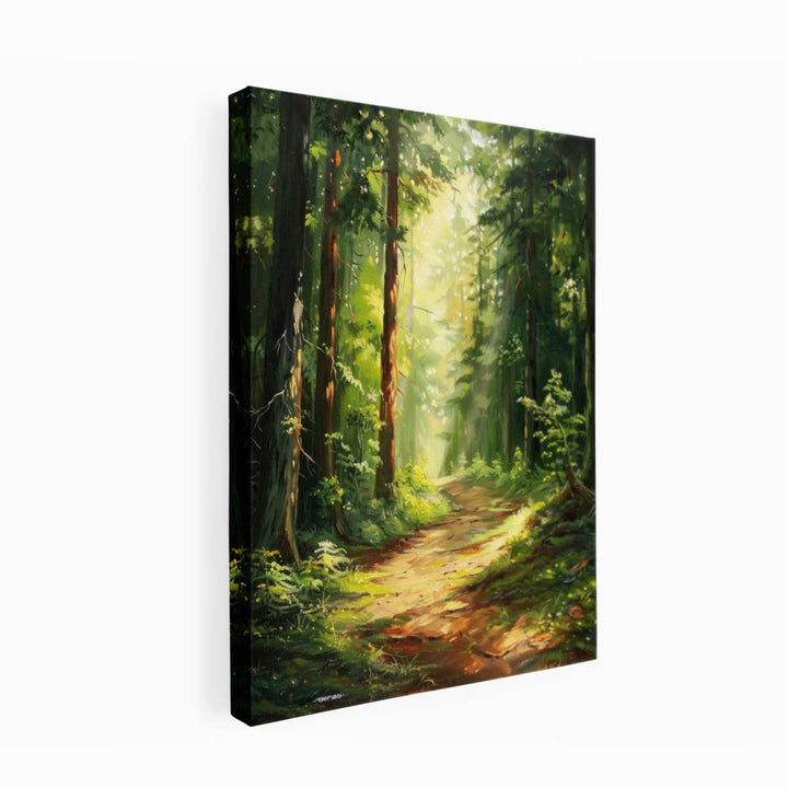 Forest Trees Path Canvas Print