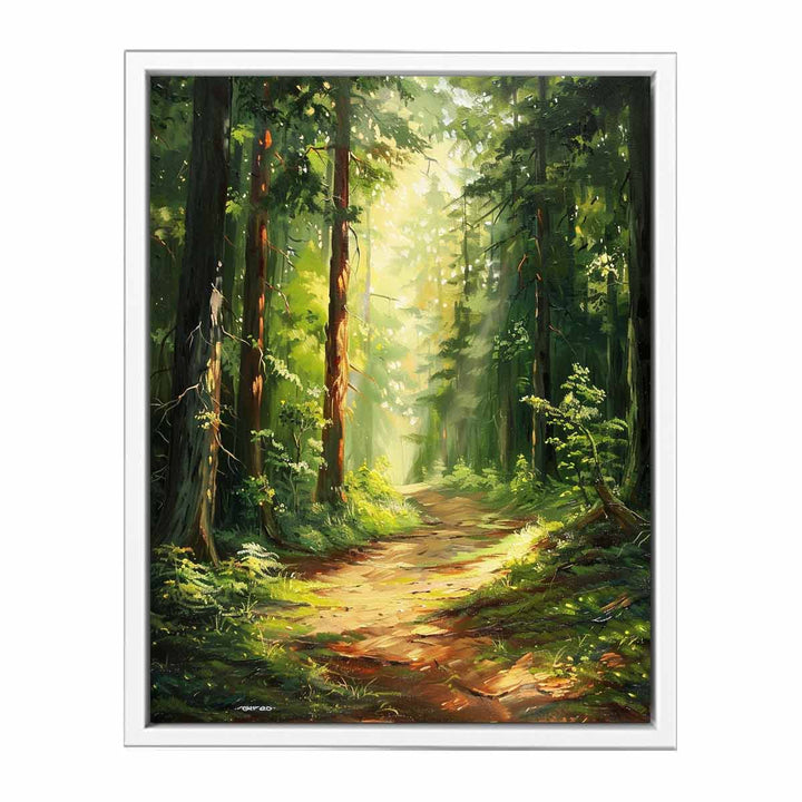 Forest Trees Path Framed Print