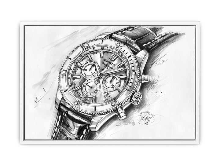 Breitling Watch Drawing Framed Print