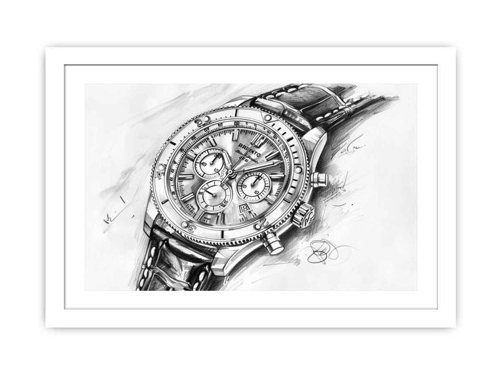 Breitling Watch Drawing Streched canvas