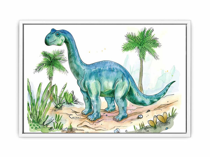 Dinosaur Drawing Framed Print