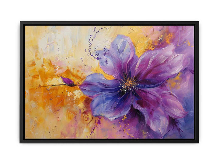 Purple Abstract Flower  Painting