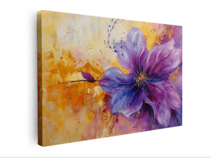 Purple Abstract Flower Canvas Print