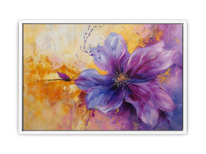 Purple Abstract Flower Framed Print
