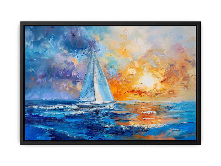 Sailing Ship in Sunset  Painting
