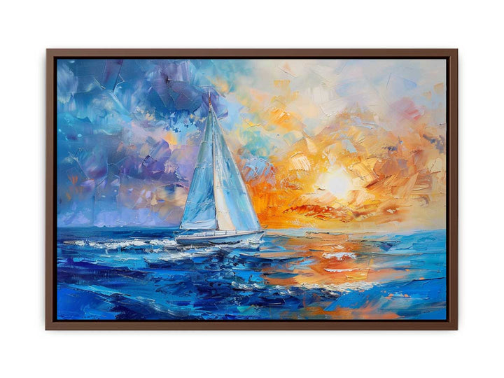 Sailing Ship in Sunset  Poster