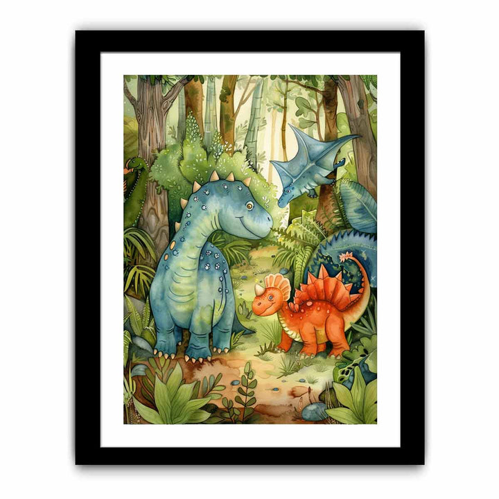 Dinosaur Family  Art Print