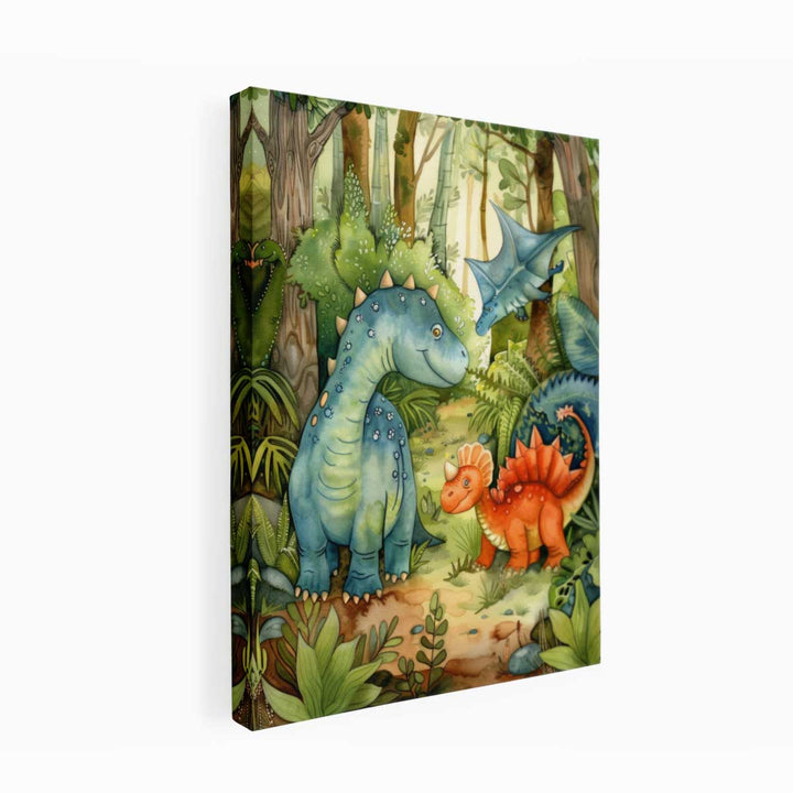 Dinosaur Family Canvas Print