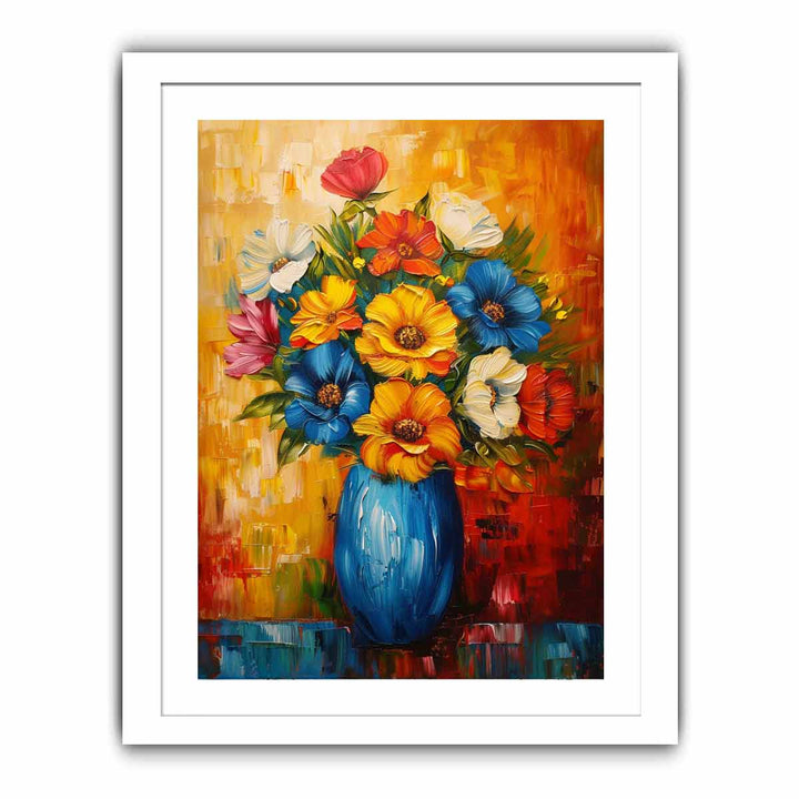 Flowers and Vase Streched canvas