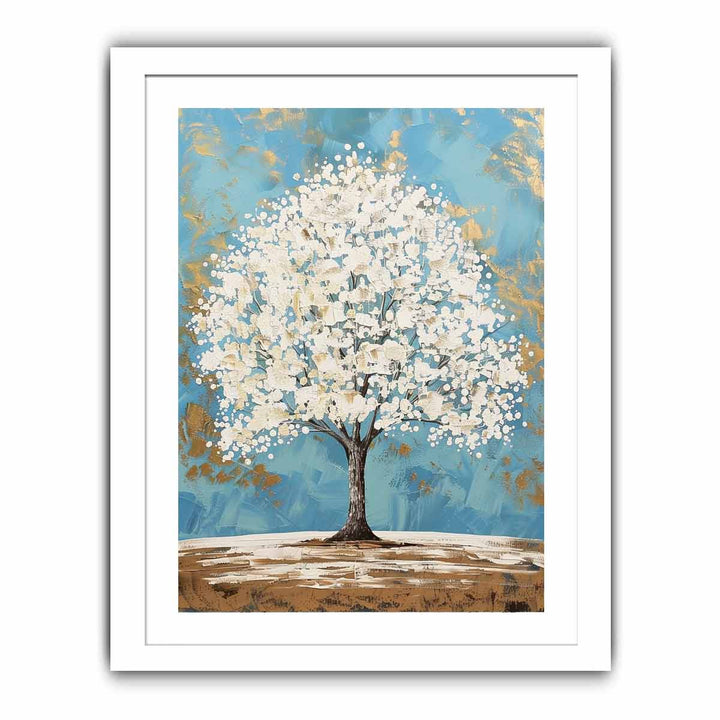 White Tree Streched canvas